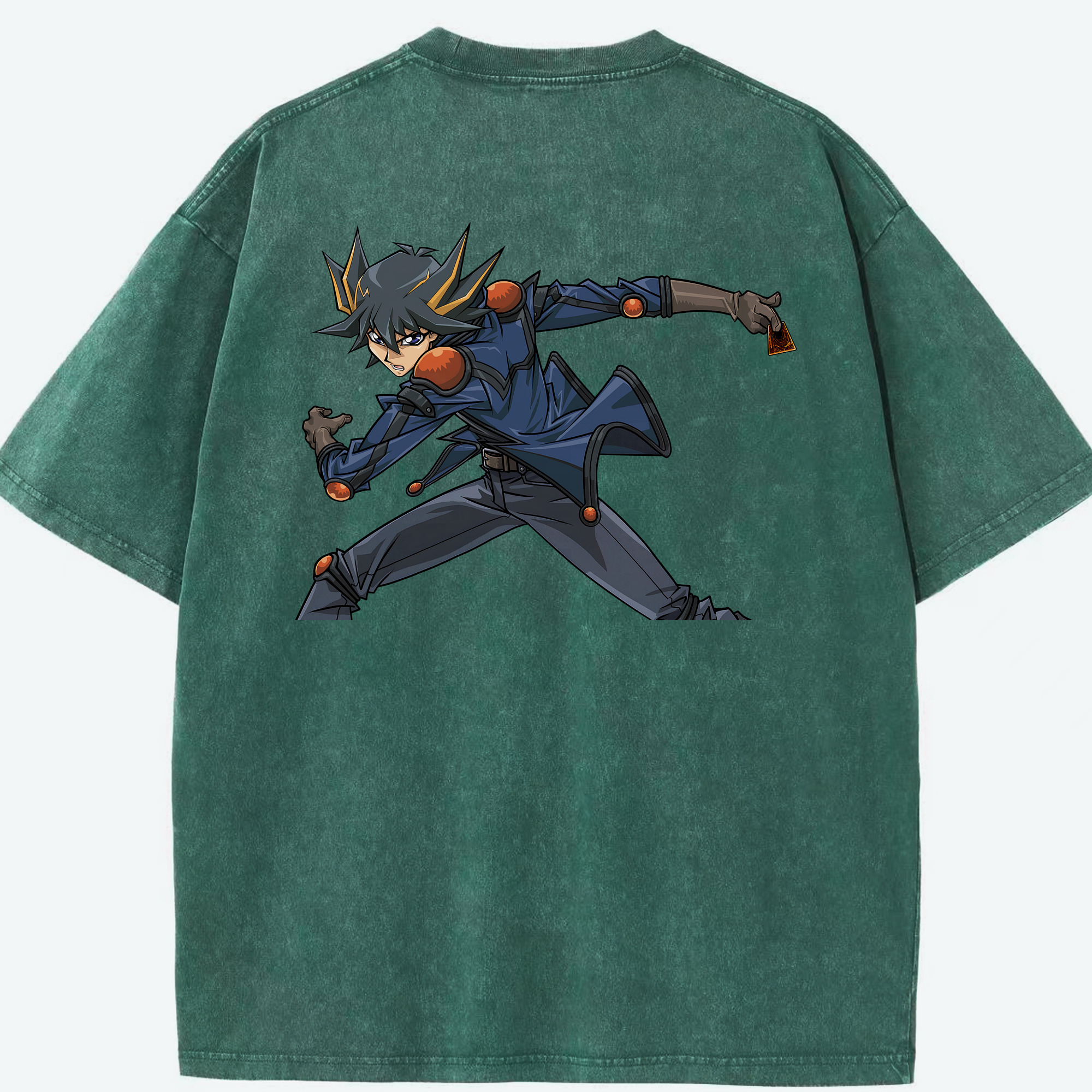 （画像用） 遊☆戯☆王 Yu-Gi-Oh! 綿100% ヴィンテージ風 半袖Tシャツ（背面プリント）